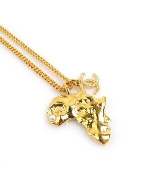 Auth Chanel Cc Logo Africa Motif #293545C74B